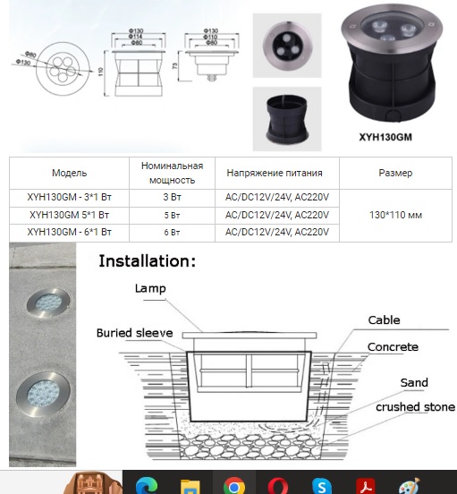      IP68 / Aqua130GM-3W